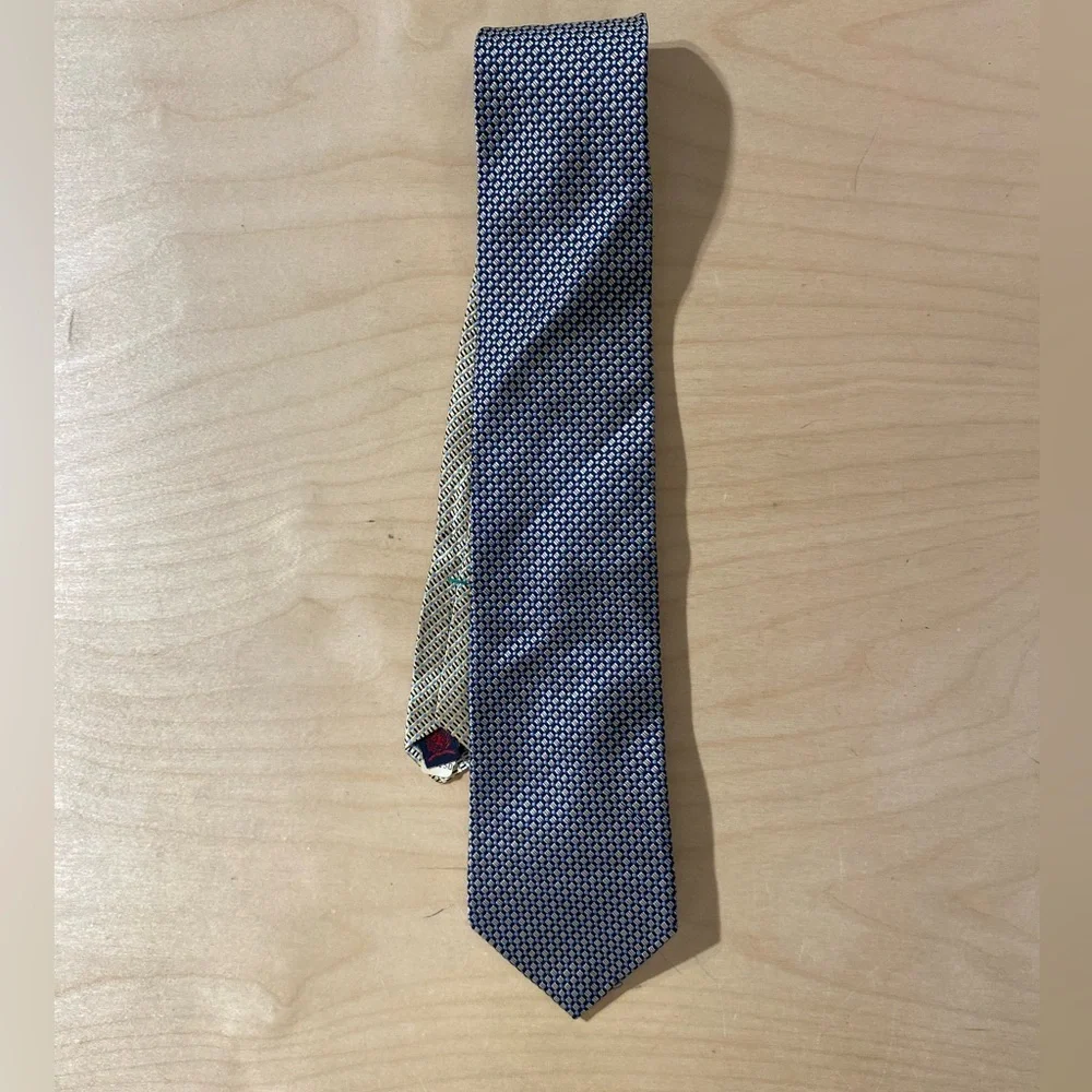 Tommy Hilfiger Navy and White Geometric Tie (OP)